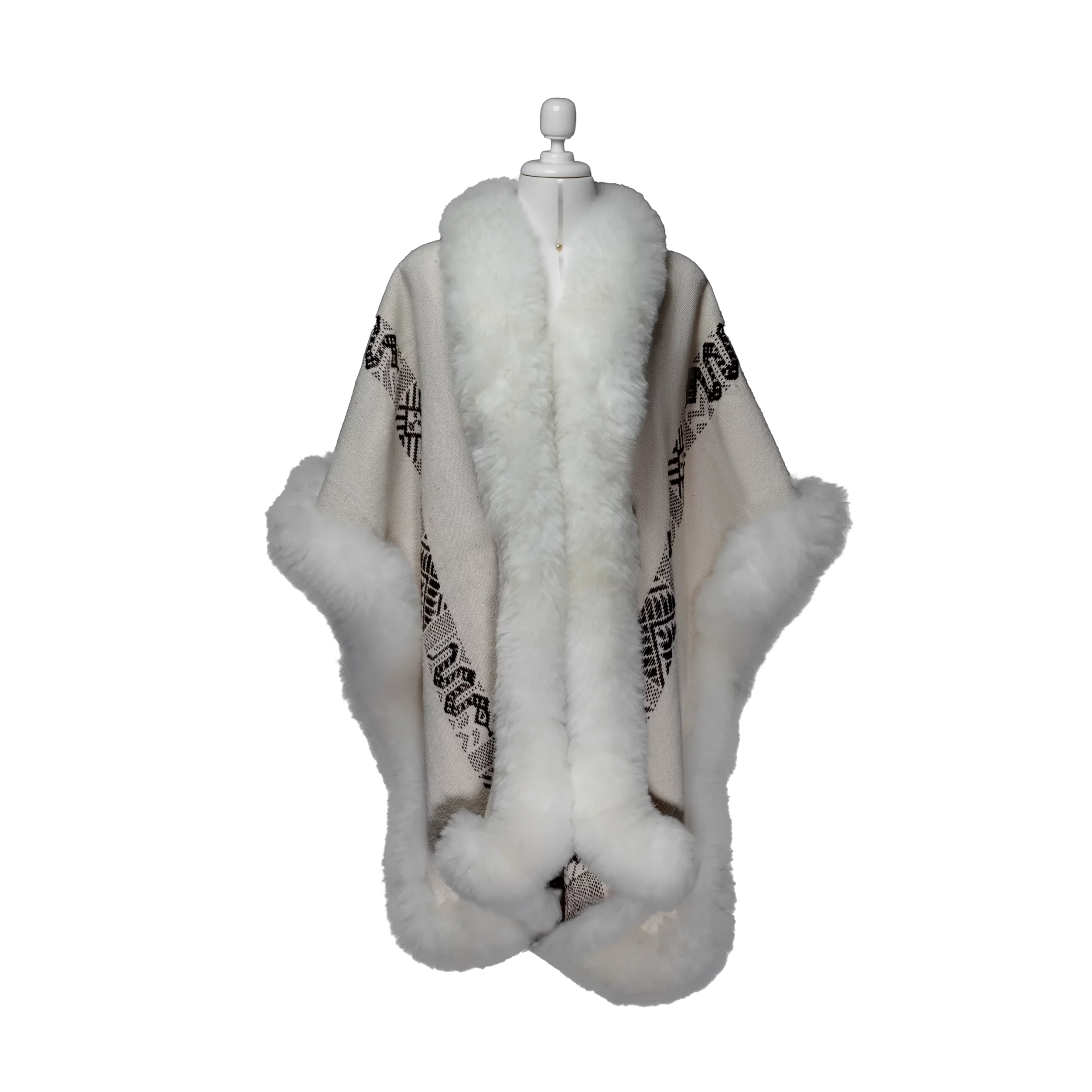 Serpent Rising | Cream Baby Alpaca Fur Cape 864