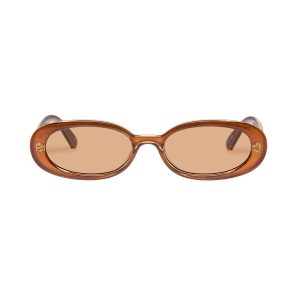 Caramel Oval Sunglasses