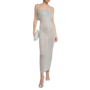 Embellished Jersey Midi Dress