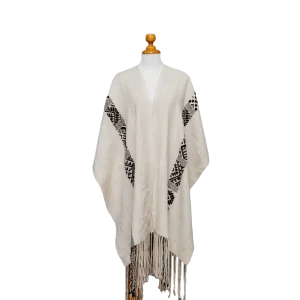 Guardian's Blessing | Cream Baby Alpaca Fringe Cape