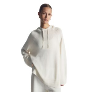Knitted Linen-Blend Hoodie