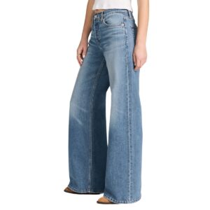 Mid Rise Wide Leg Jeans