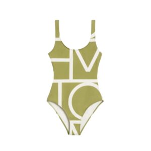 Monogram Swimsuit Melon|Ecru
