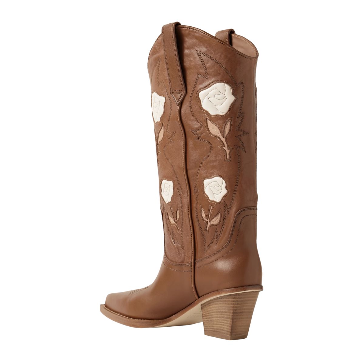 Rosalia Embroidered Leather Cowboy Boots