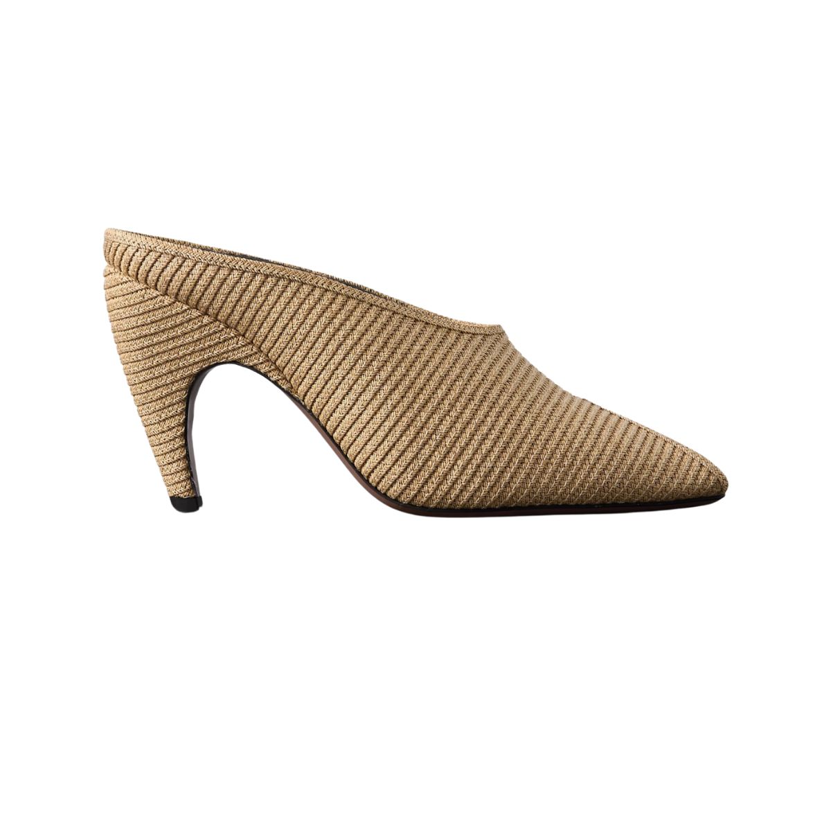 Spike Woven Raffia Pumps