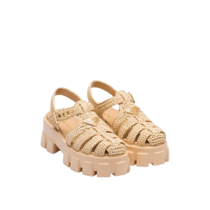 Monolith crochet cage sandals