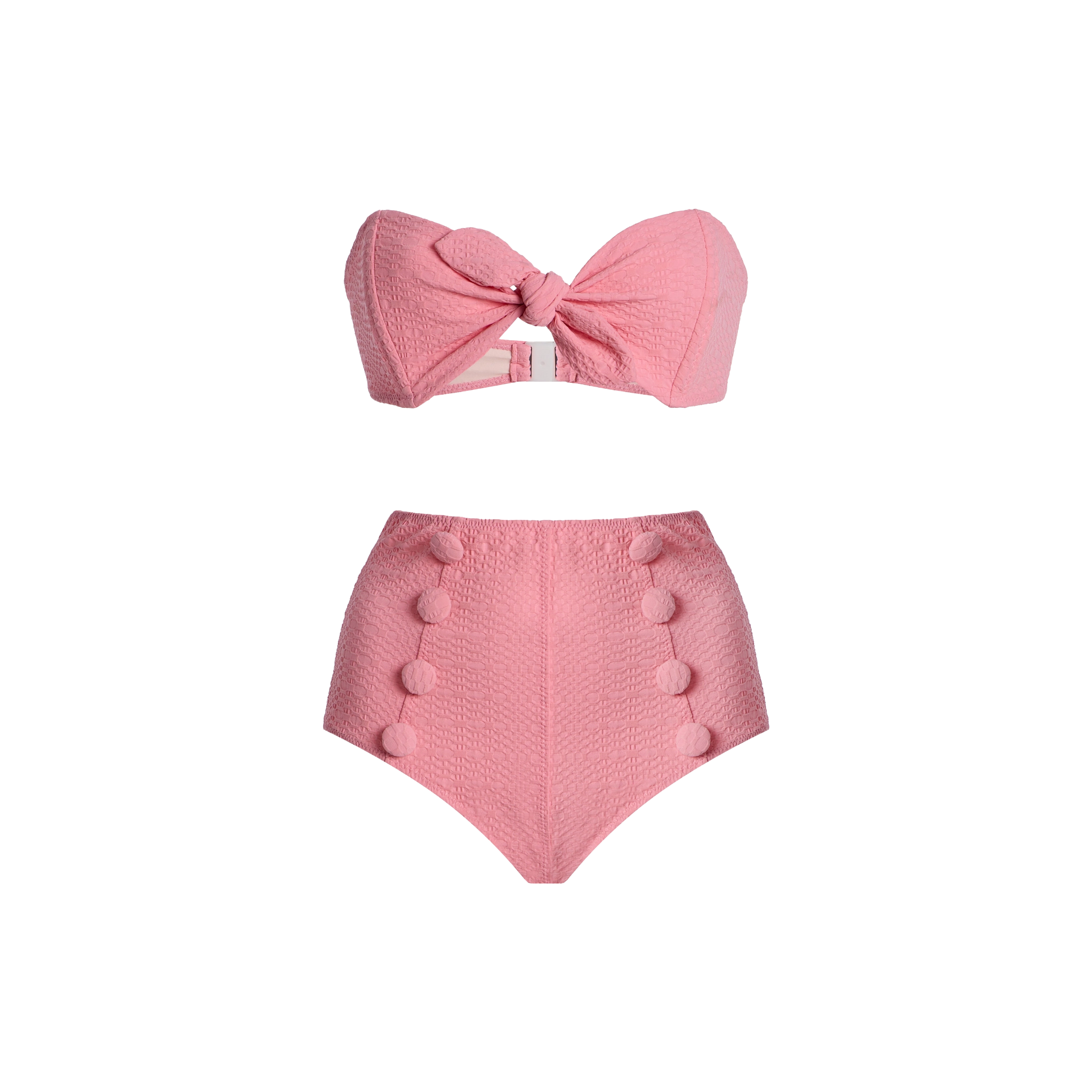 Lisa Marie Fernandez Poppy Bandeau High-Waisted Bikini Set