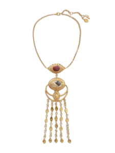 Gold-tone jasper necklace