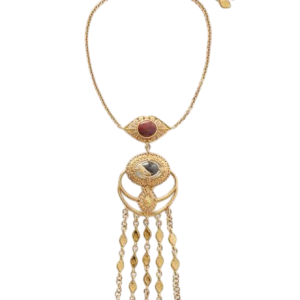 Gold-tone jasper necklace