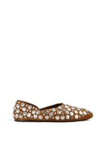 Caramel Suede with Silver Studs