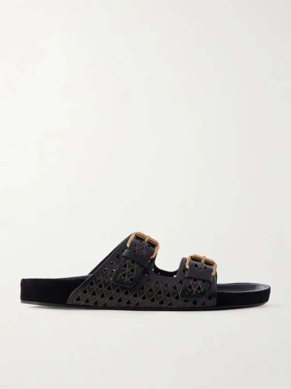 Lennyo laser-cut leather slides