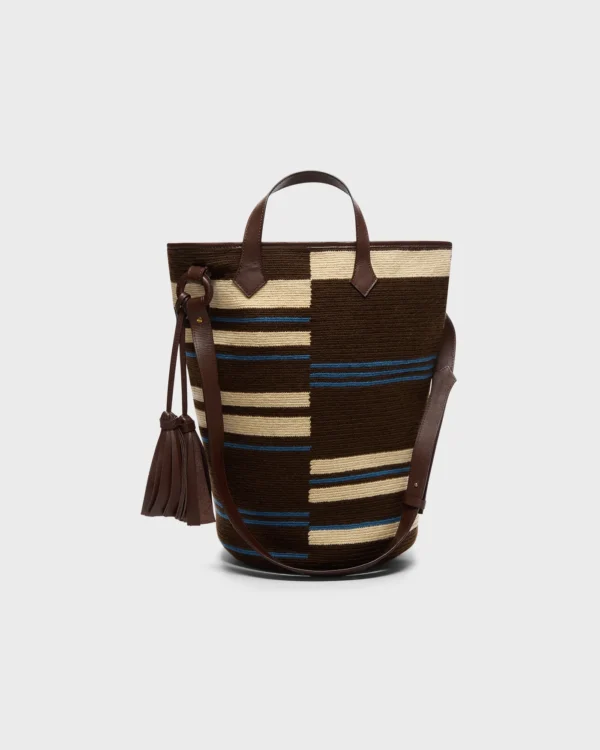 Trancoso Tote in Broken Stripe Woven