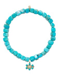 Eye 14-karat gold turquoise bracelet