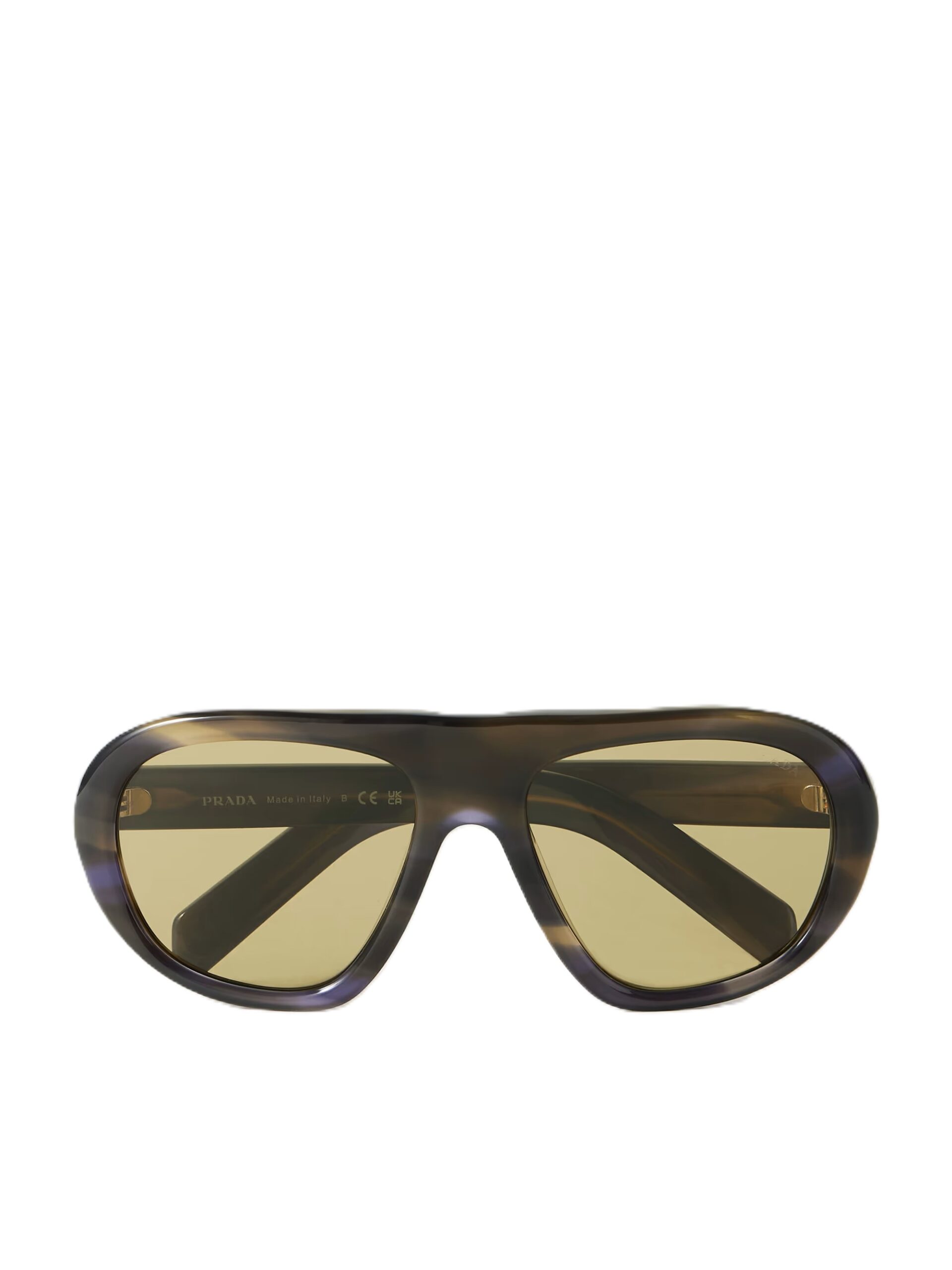Oversized aviator-style acetate sunglasses