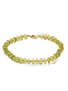 Oracle 14-karat gold peridot bracelet