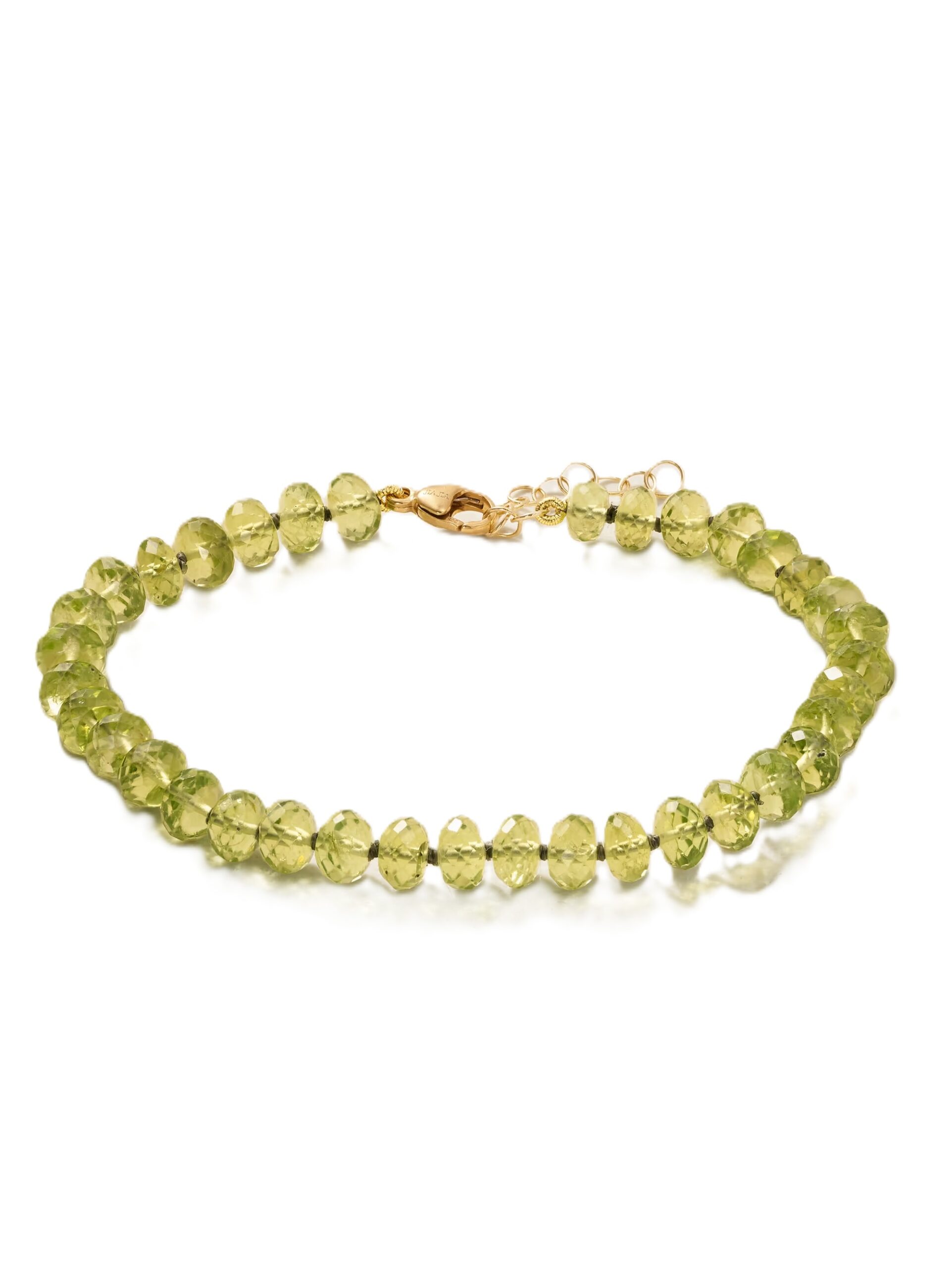 Oracle 14-karat gold peridot bracelet