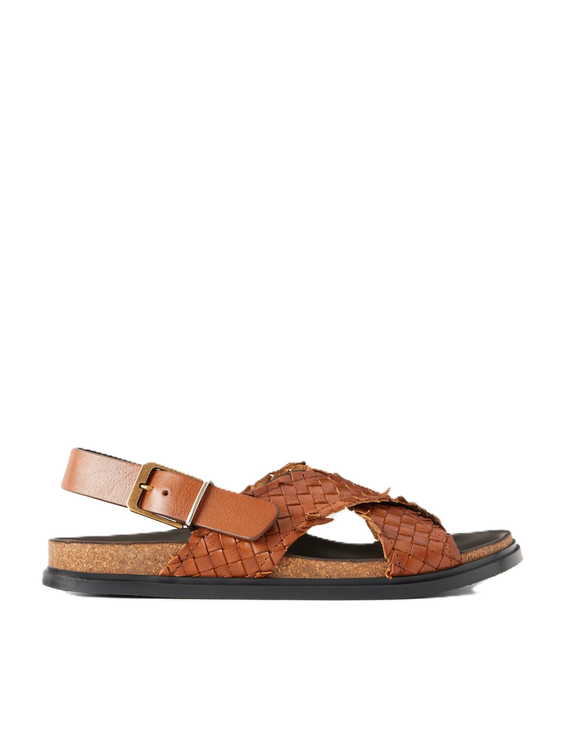 Buckled leather sandals
