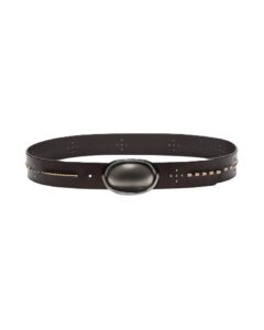 Buckle Bunny Belt with Stitch in Leather