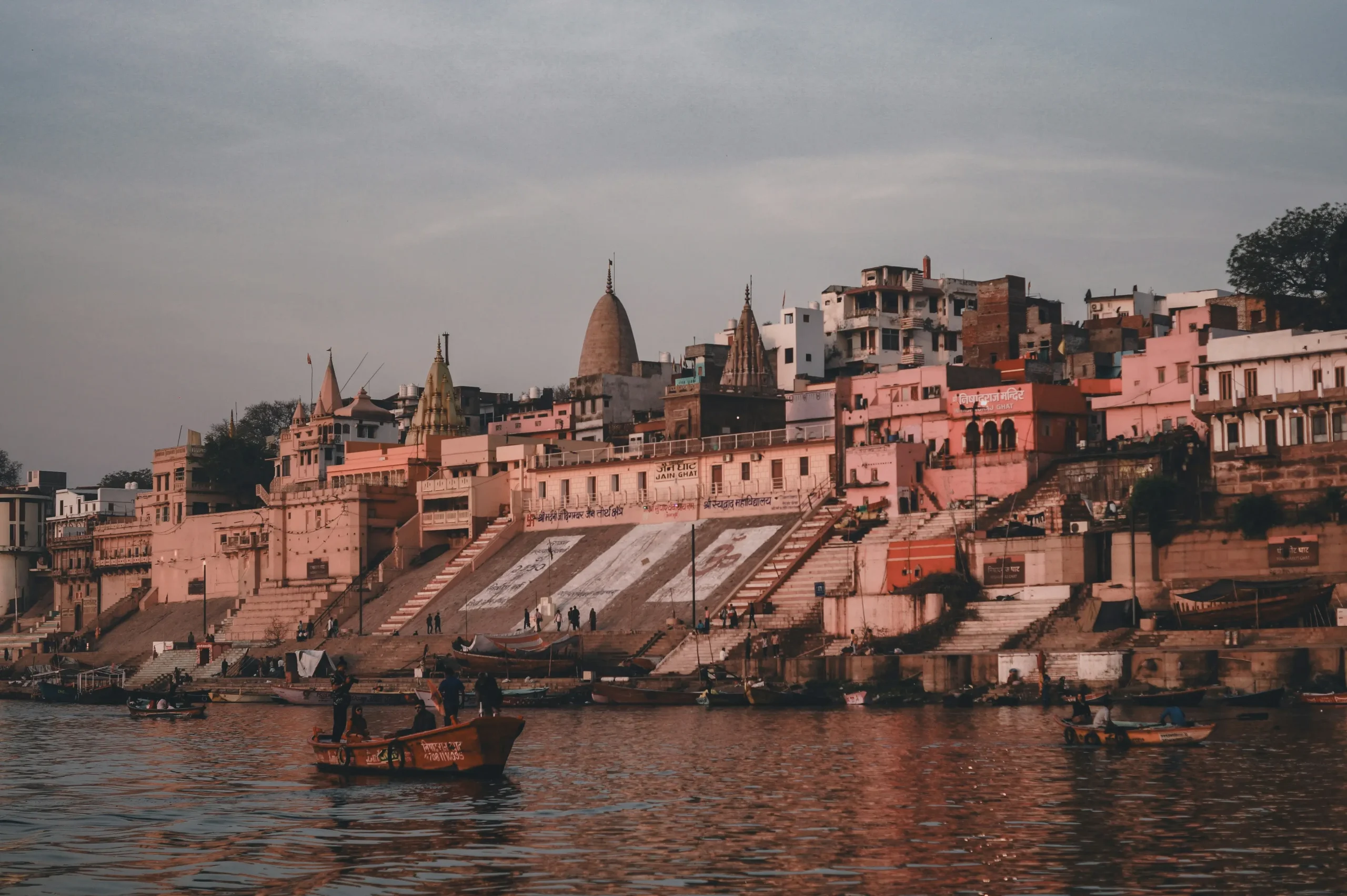 Varanasi ghats at dawn - Image credit - adesh-bankar-