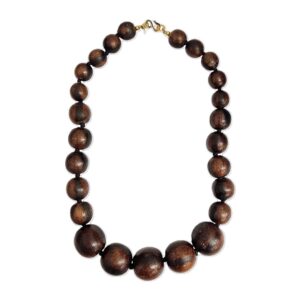 "26" Brown Wood Necklace