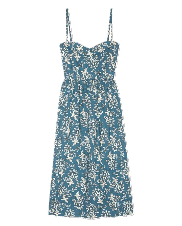 The Verse Dress in Indigo Bandana