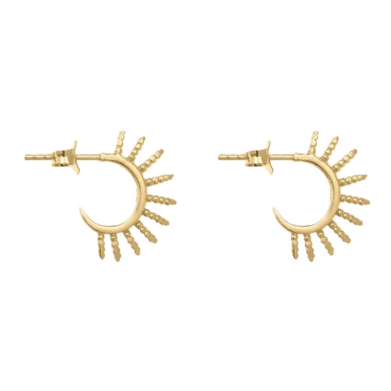 Shams Earrings, 18K Gold Plated