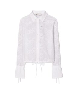Cotton Eyelet Blouse, White