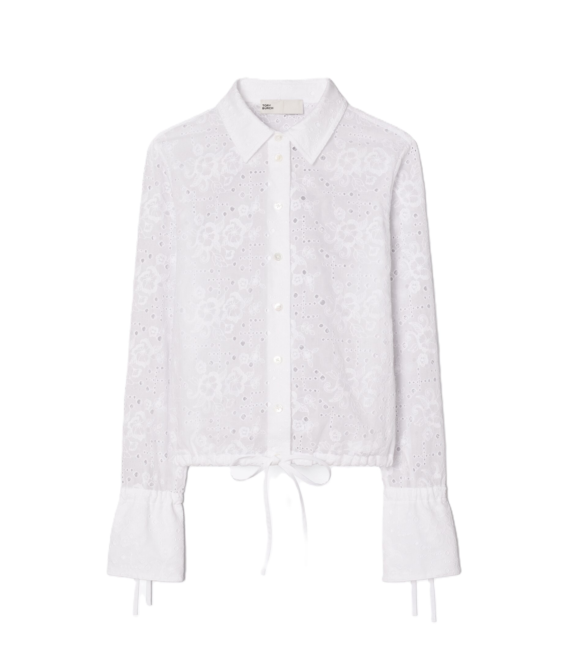 Cotton Eyelet Blouse, White