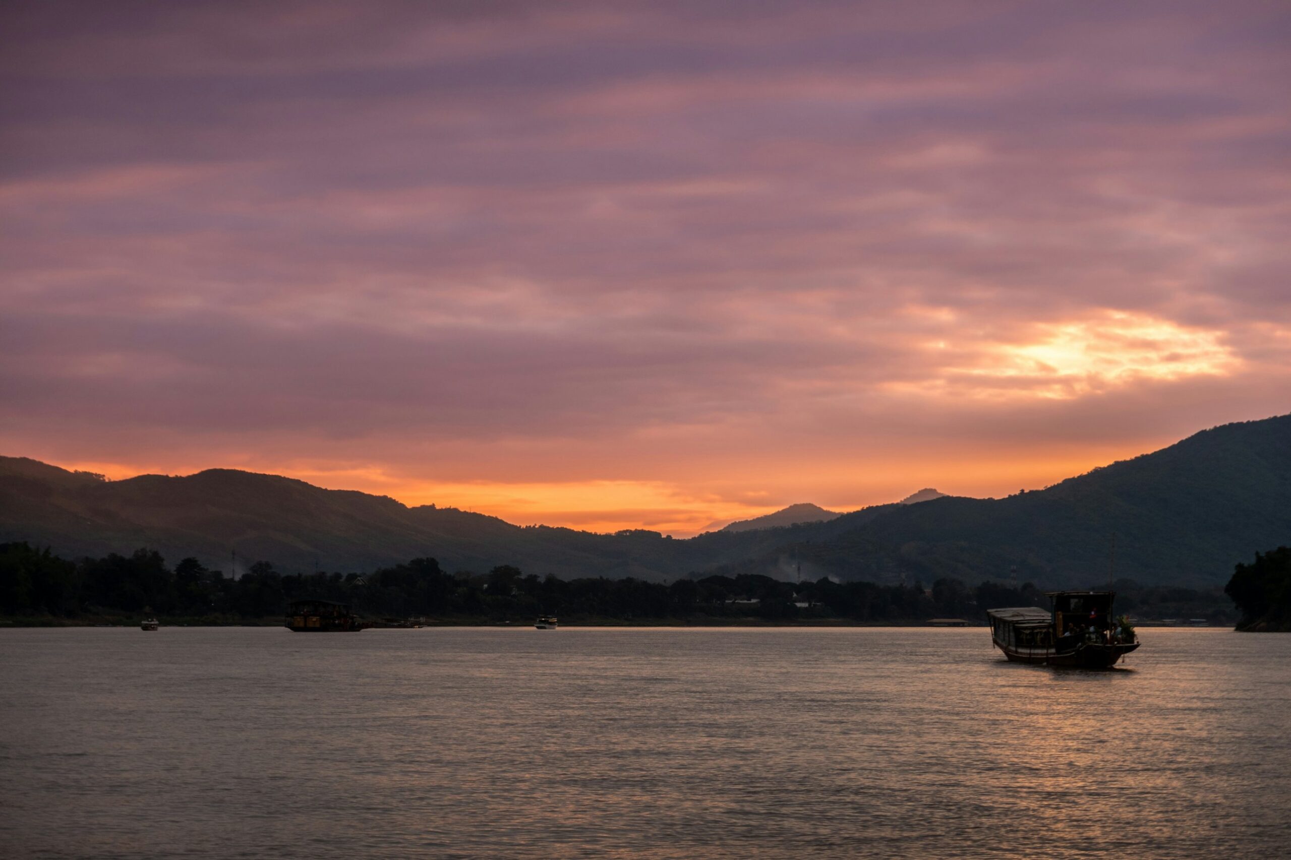 Sunset on the Mekong, Luang Prabang